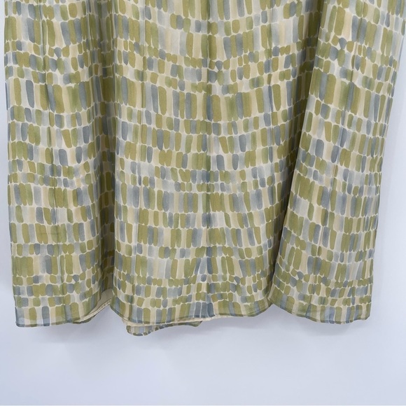 Talbots Woman green pastel pure silk lined skirt Size 20W A-line Back Zip - Picture 3 of 9